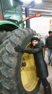 Olenka and her tractor